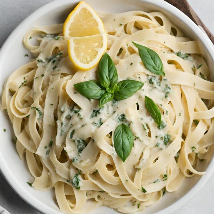 Fettuccini With Basil